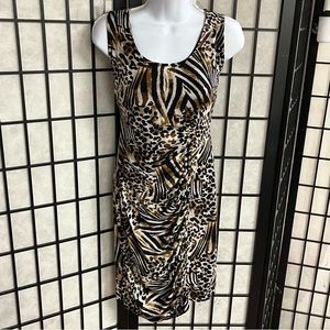 Slimpact ladies sleeveless mini animal print dress size medium